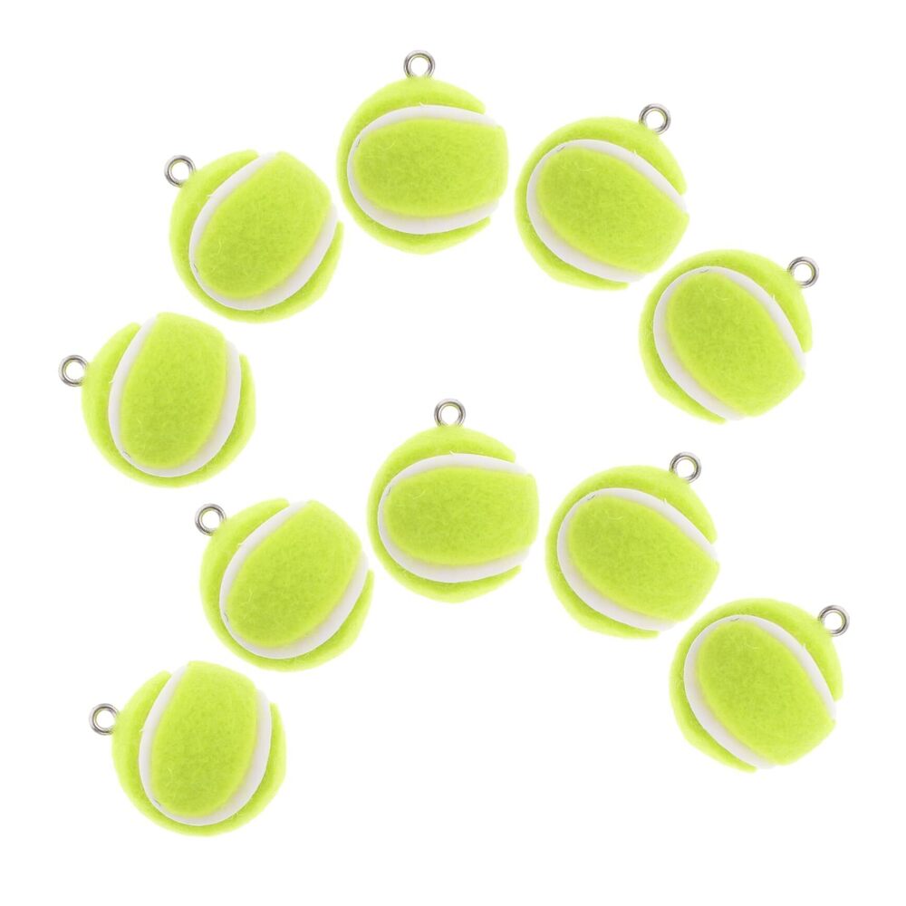 2034 Sports Charms Collection Mini Tennis Ball Pendants Diy Keychain
